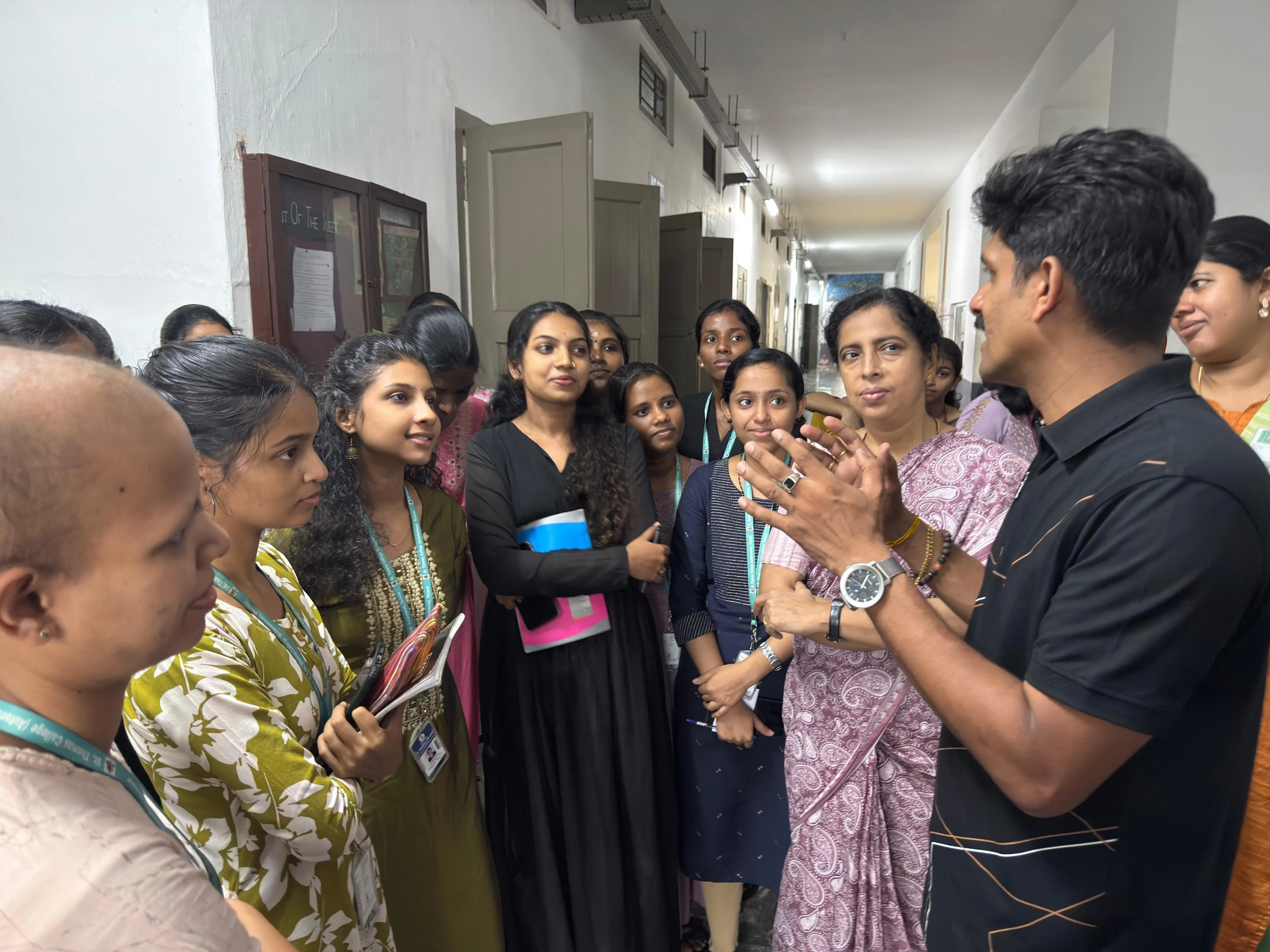 Rahul sharing his insights with aspiring farmers and students at the Krishi Vigyan Kendra (KVK)