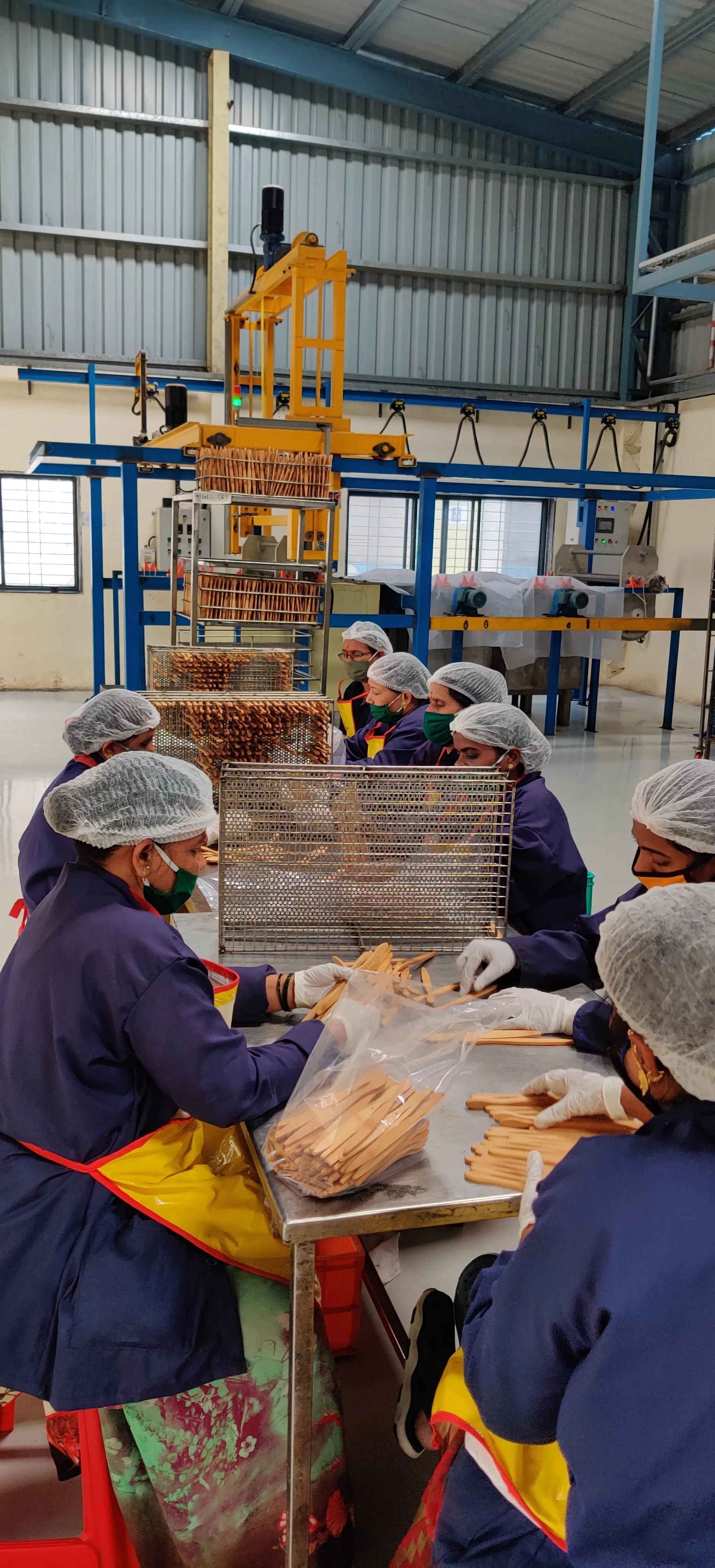 The Bamboo India team is engaged in crafting innovative bamboo products