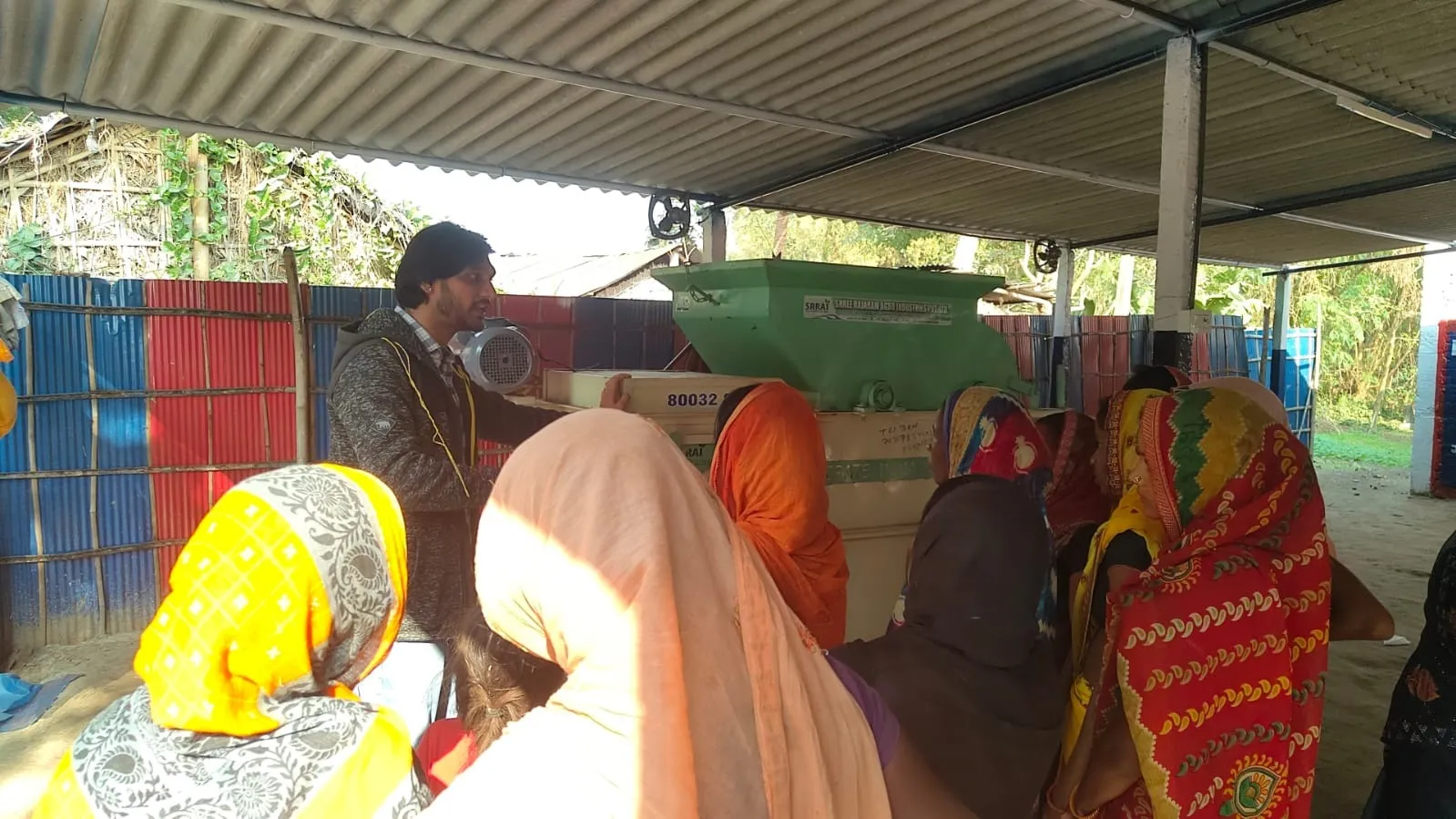 Prince interacting with the farmers in his village