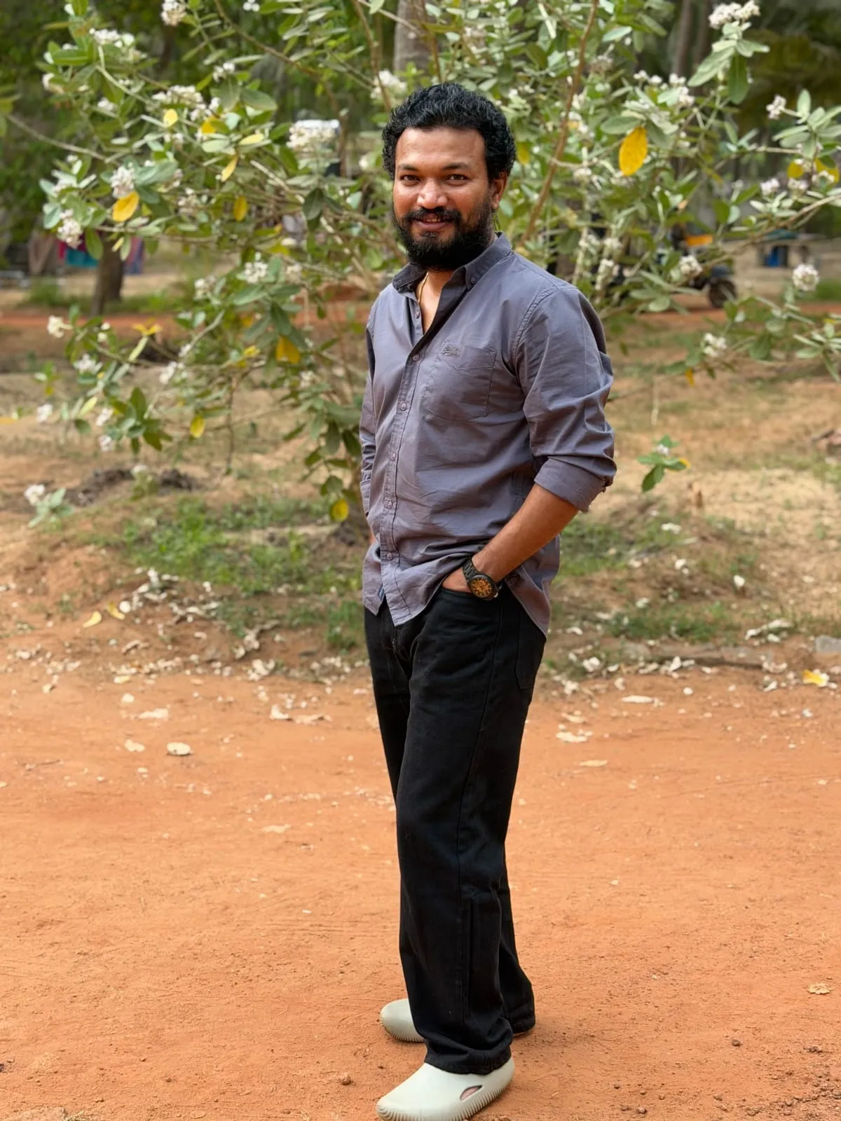 Dattathreya, the co-founder of Nisarga Native Farms