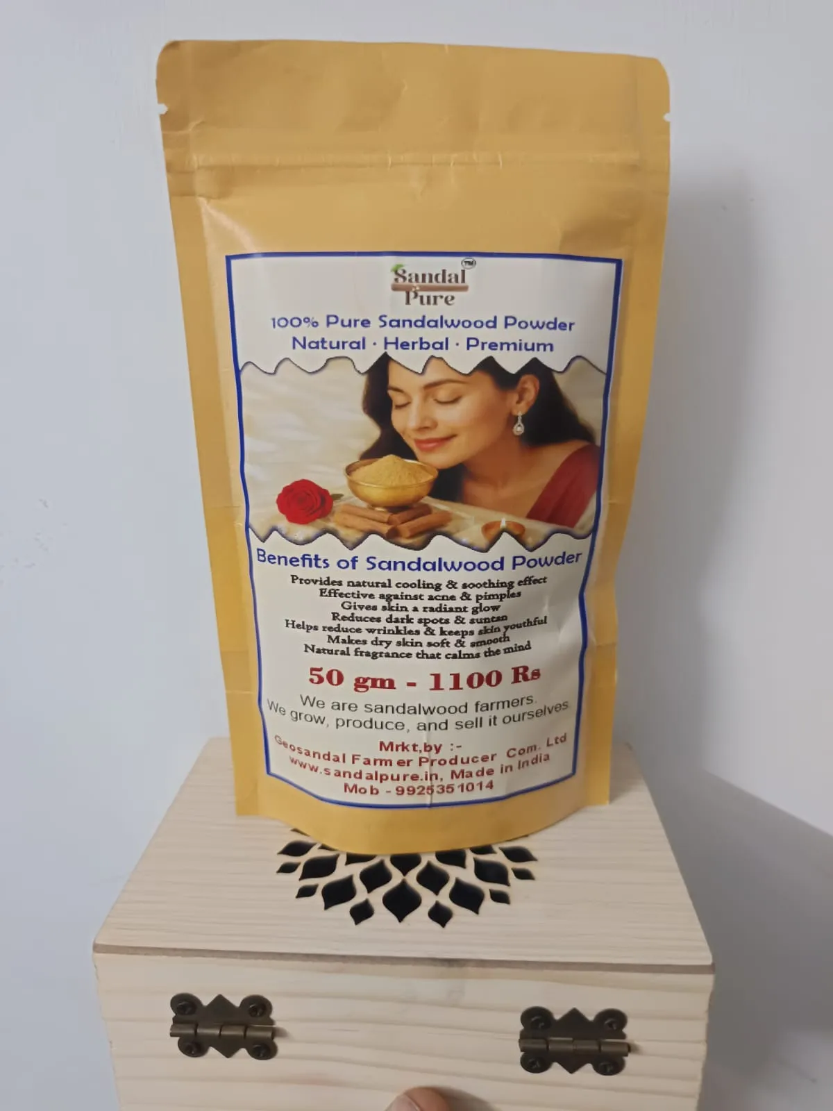 100% Pure Sandalwood Powder, one of the Sandal Pure's premium products