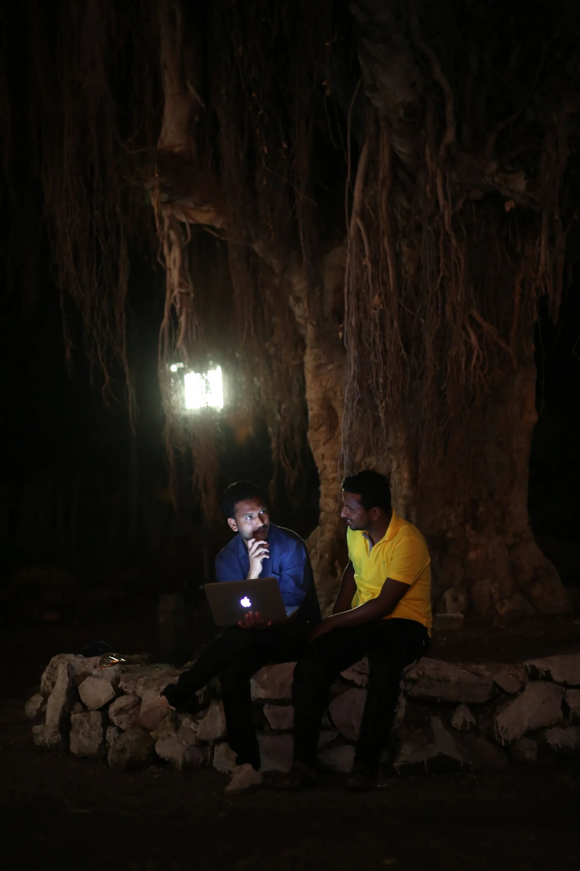 Santosh with his co-founder Akash Jadhav