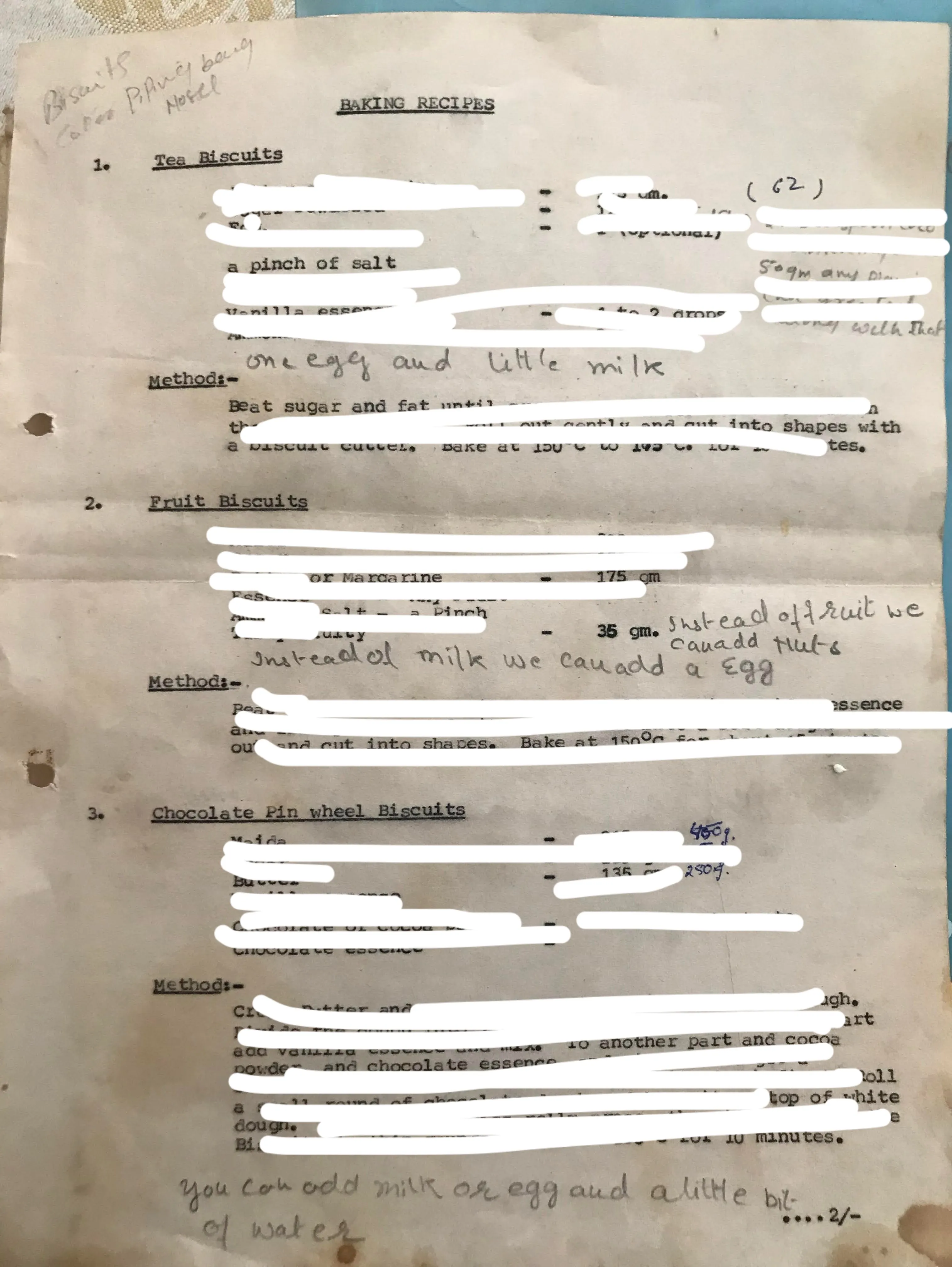 A cherished diary from Ridhima's grandmother, filled with original bakery recipes