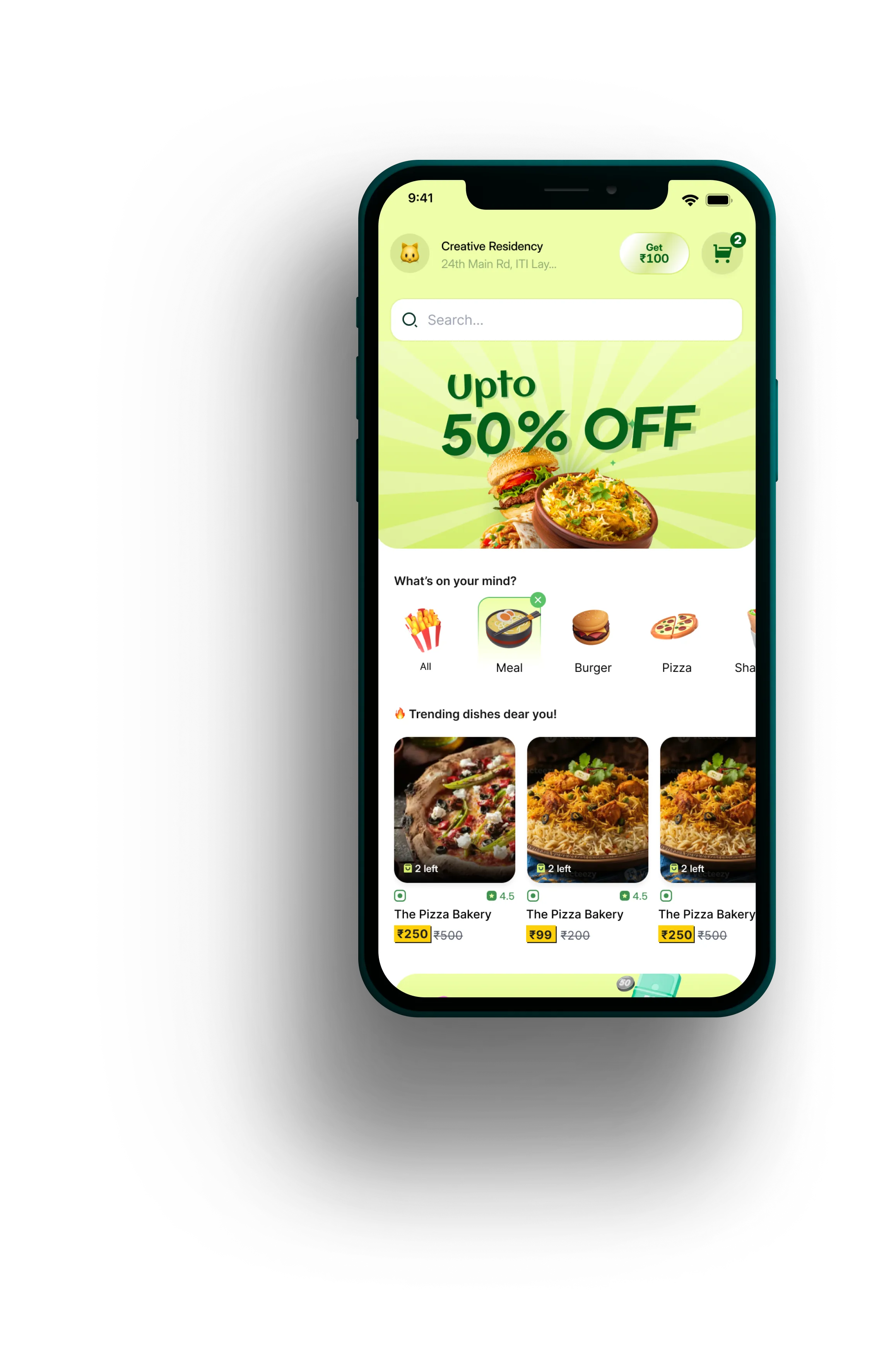 The dashboard of the Fozo app