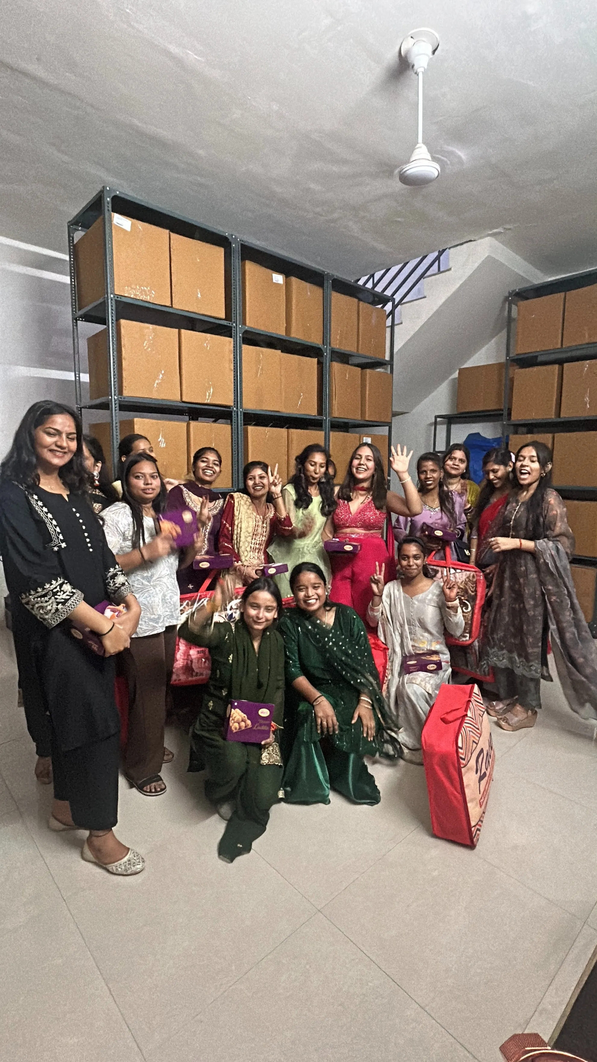 Vanshika with her team Floreal