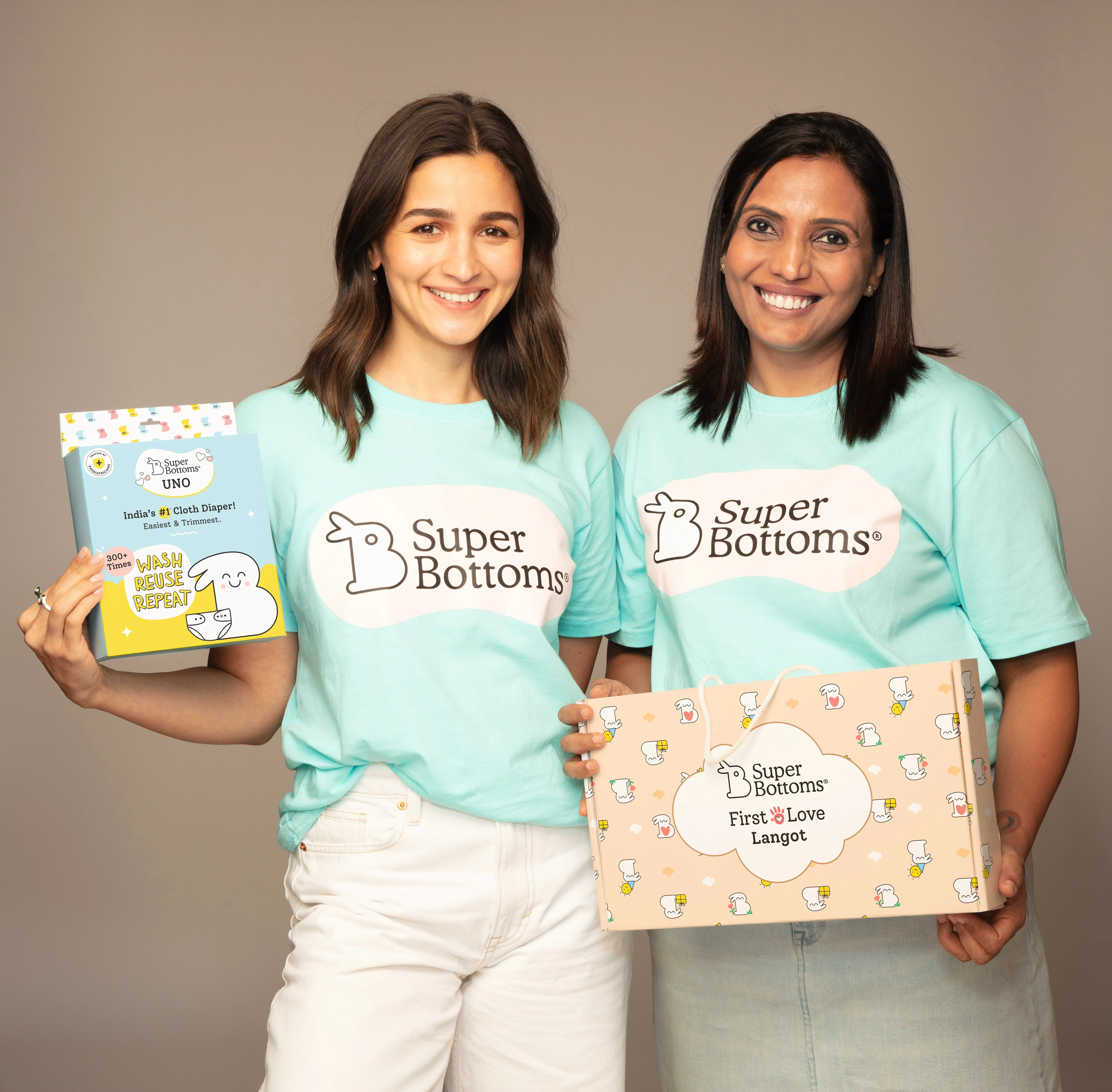 SuperBottoms Founder with Bollywood Actress Alia Bhatt, Who Becomes the Brand's Face
