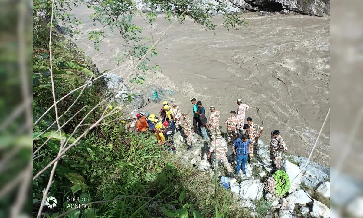 Bus Falls Into River In Uttarakhand