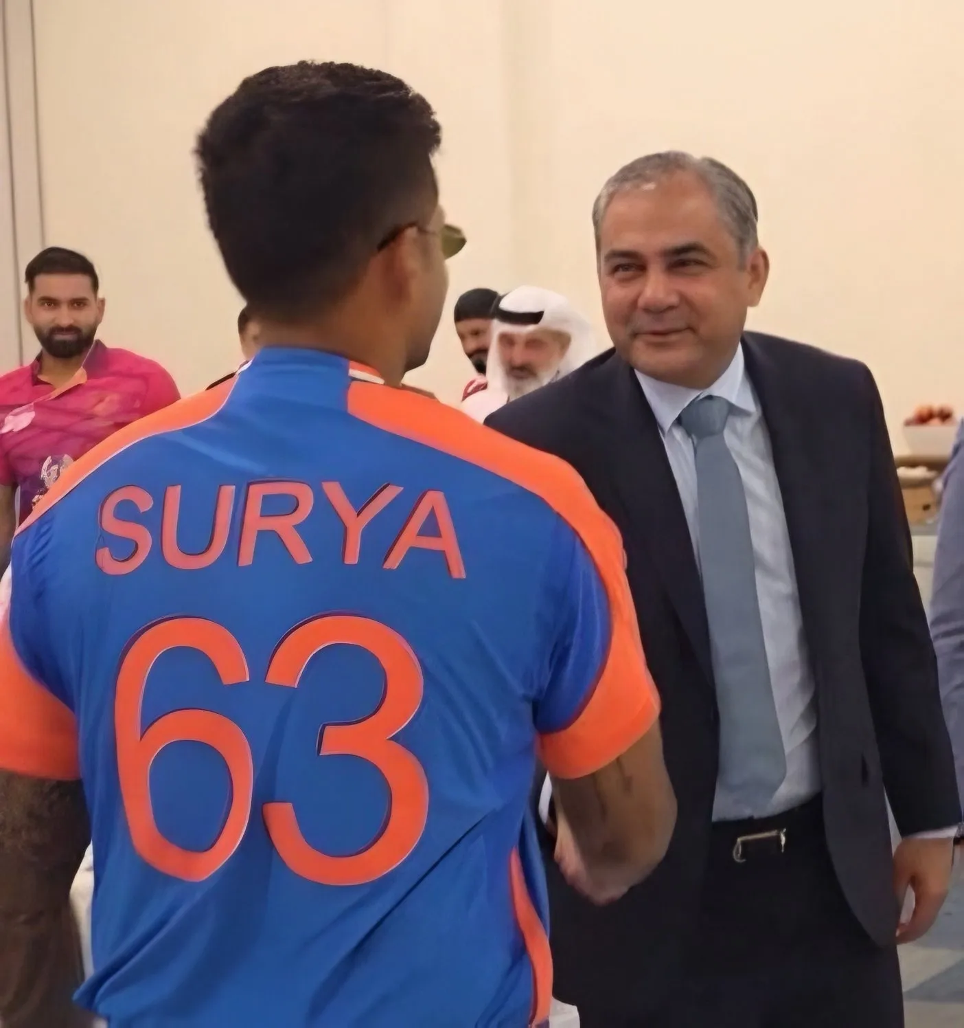 Surya Kumar Yadav with PCB Chief