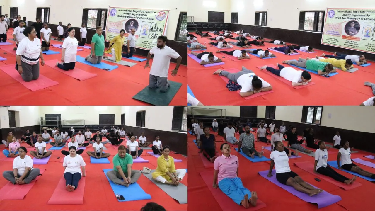 Special event on the eve of International Yoga Day at Lucknow University