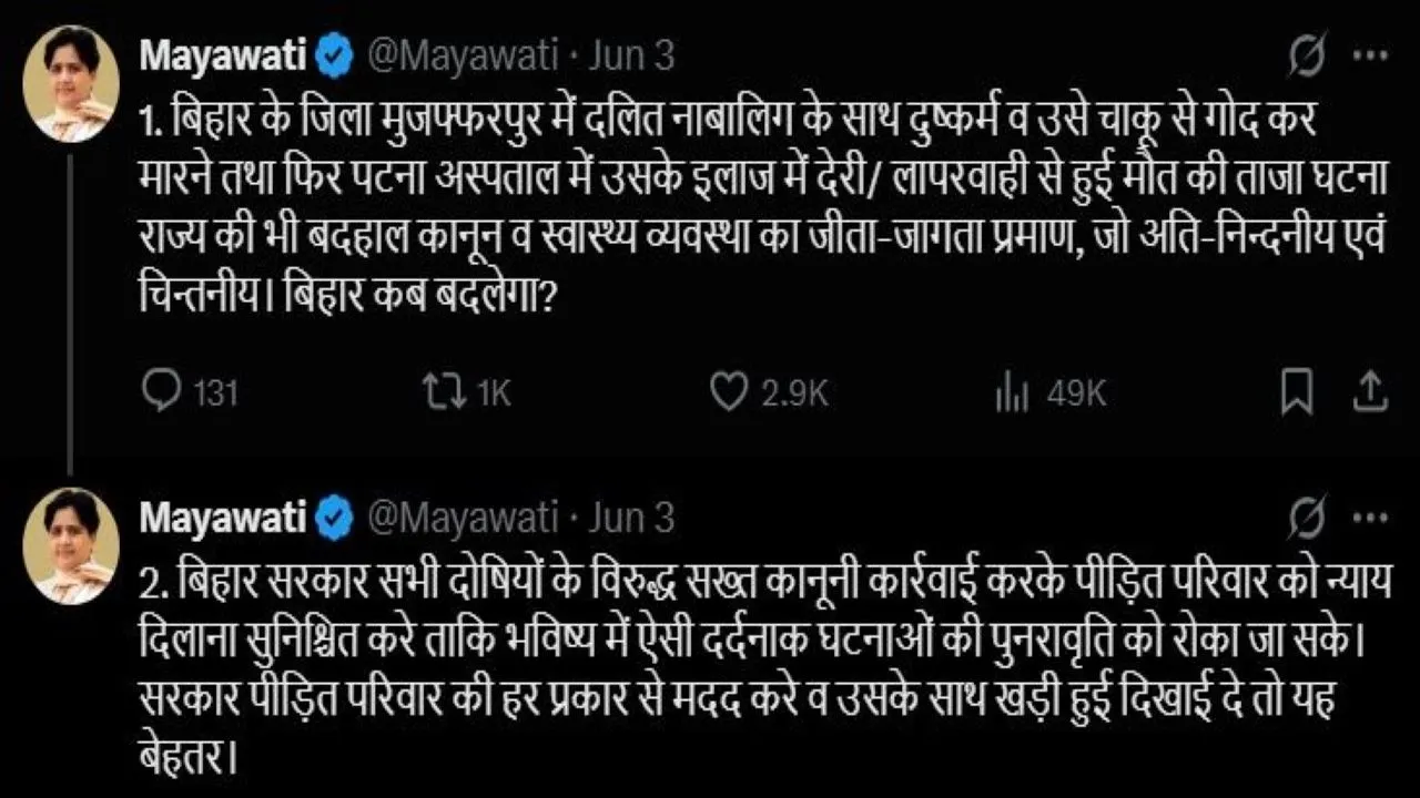mayawati tweet