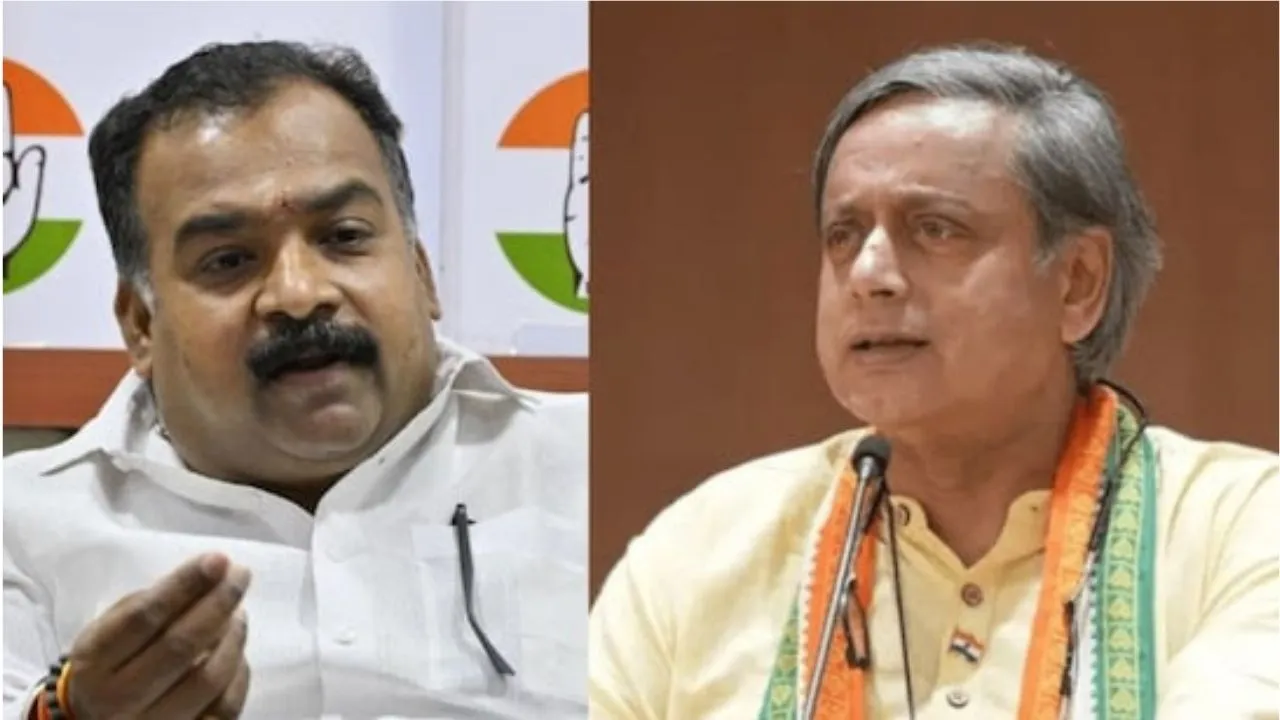 Congress MP Manickam tagore and Shashi Tharoor-2