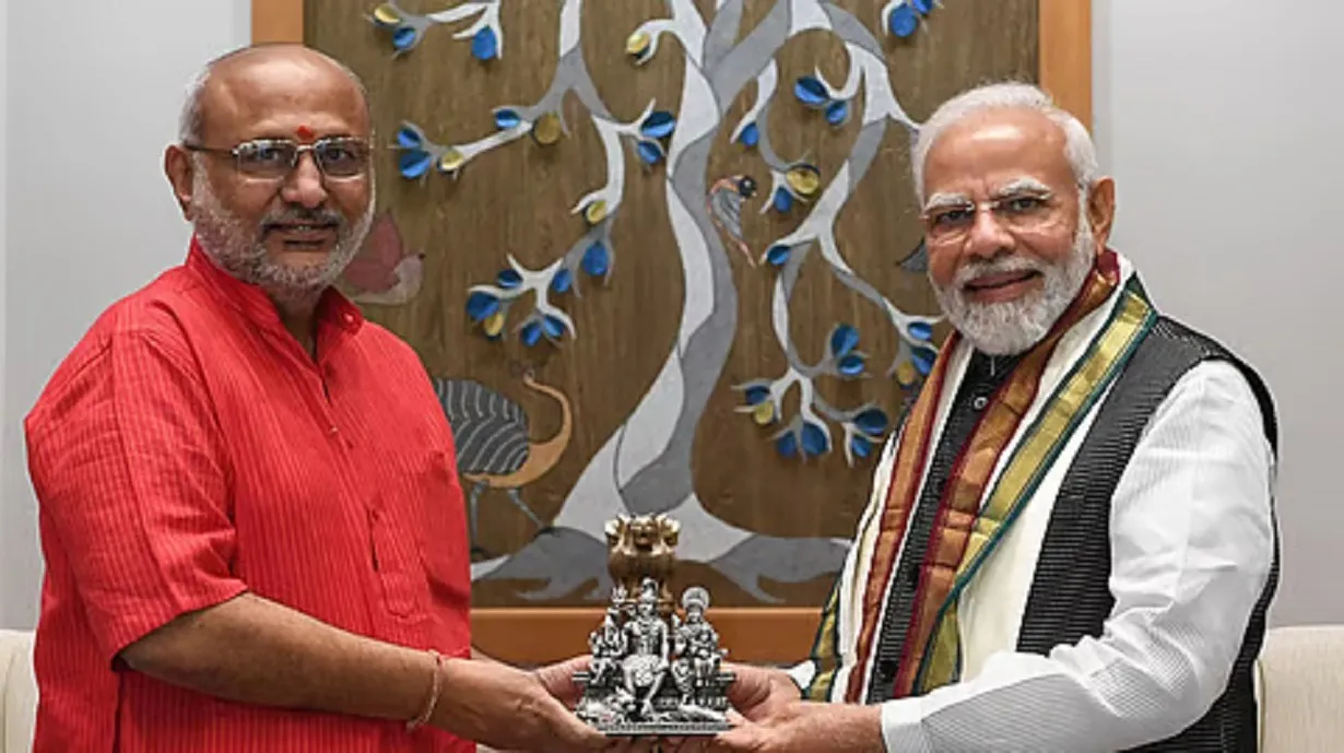 Cp Radha Krishnan with modi