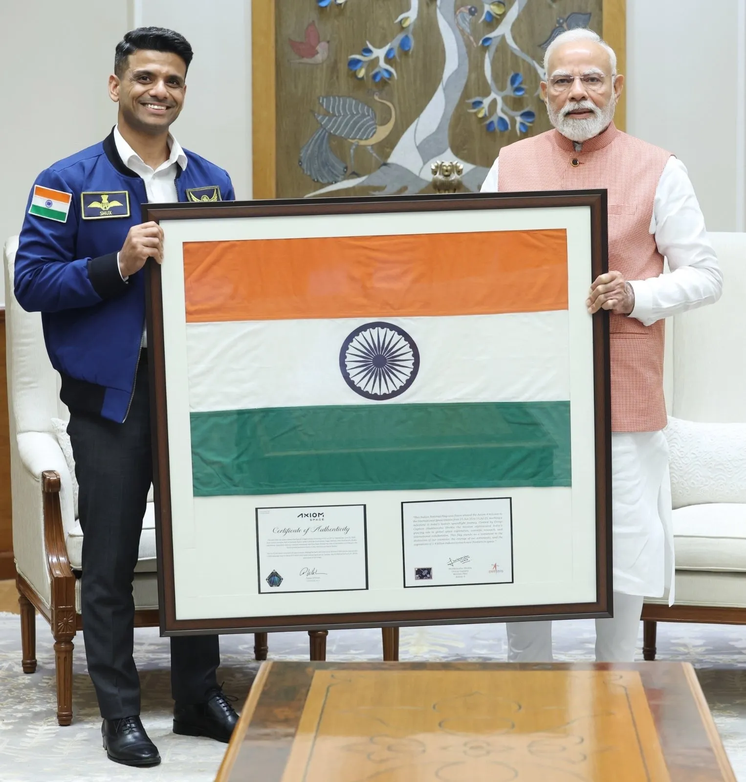 PM Modi Meets Astronaut Shubhanshu Shukla