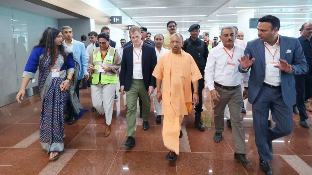 CM Yogi at Noida International Airport (1)