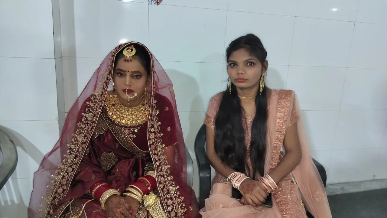 सालिग्राम तुलसी विवाह में सजी दुल्हन