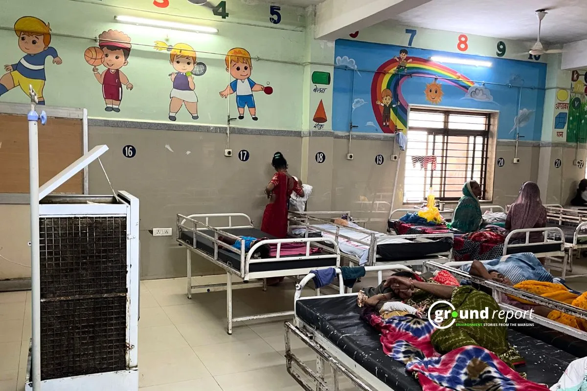 The 14-bed children's ward of Sehore District Hospital where Veer was admitted has only one cooler.