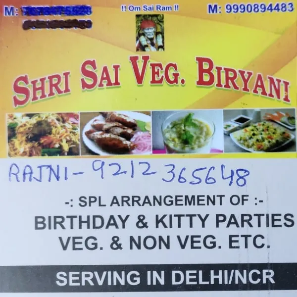 Biryani Stall off Rajani Sardana