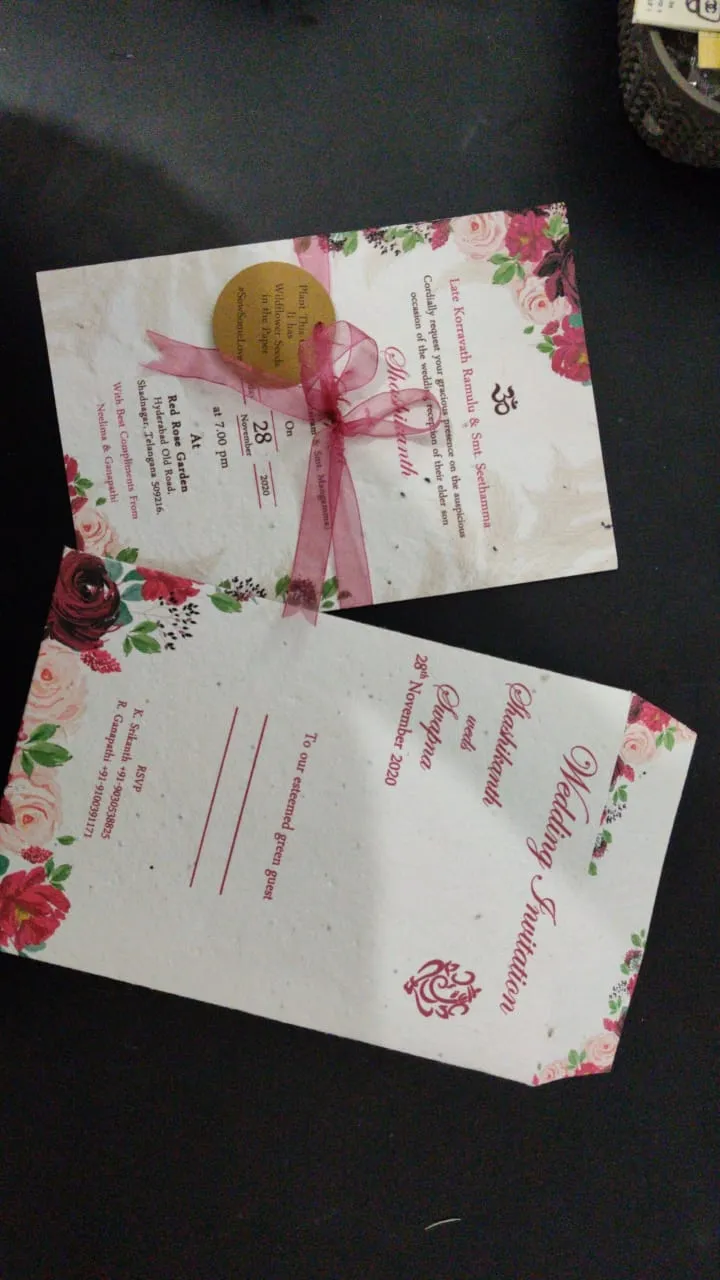 Railway Officer Wedding Card