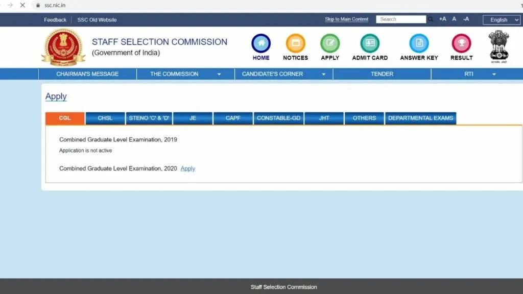 SSC CGL Exam 2020