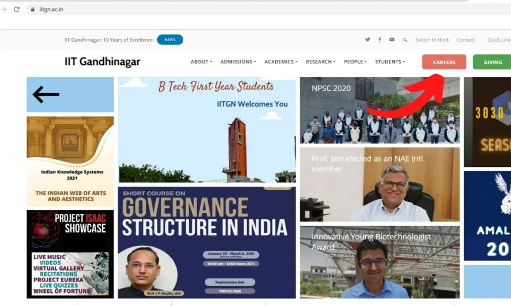 IIT Gandhinagar Recruitment 2021