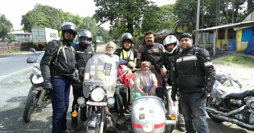 70 year old travelling couple