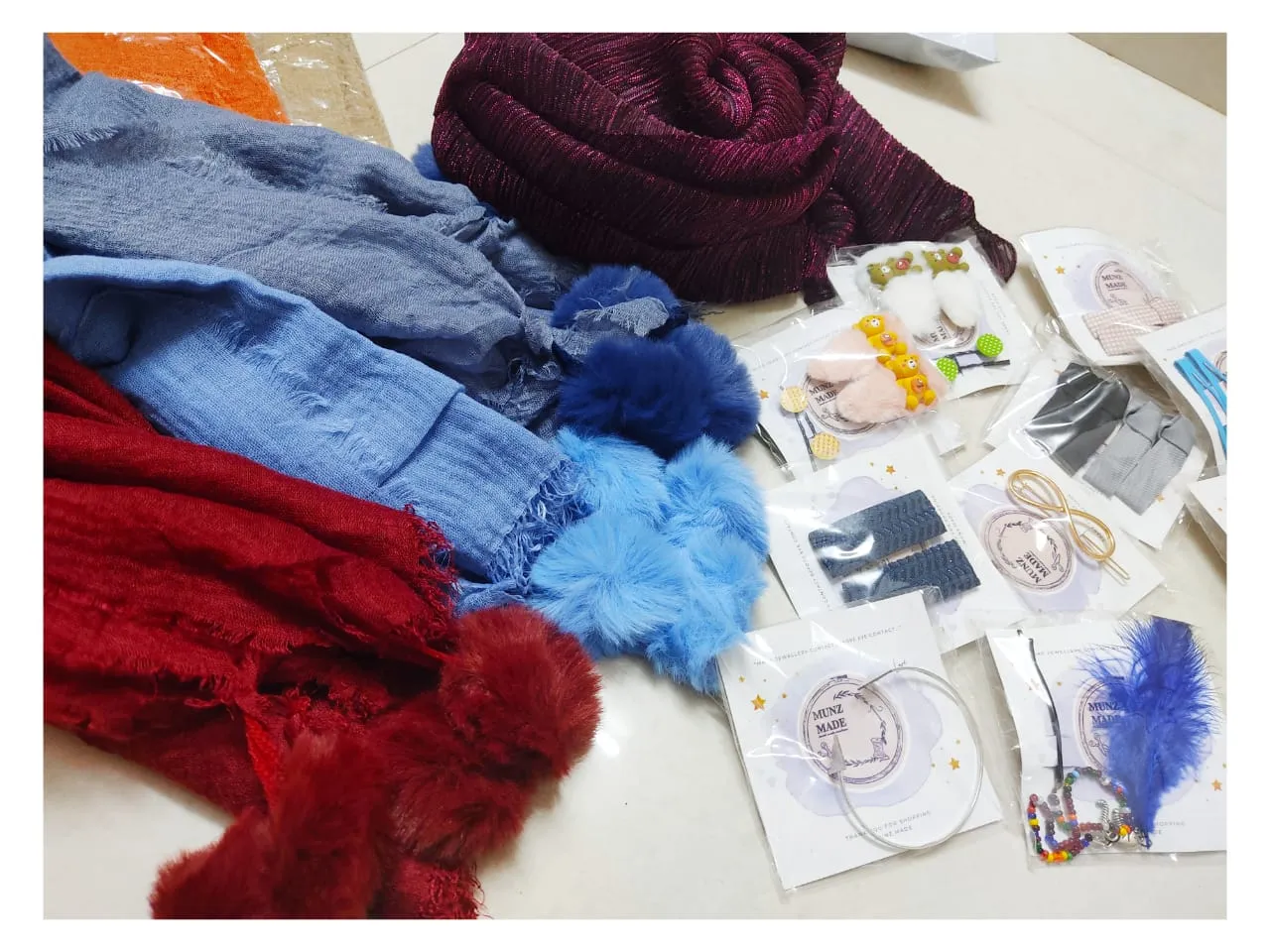 Hijab, Fancy Clips and Headband 