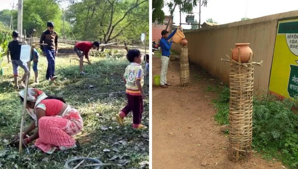 Using Discarded Glucose Bottles and Pots for Drip Watering System
