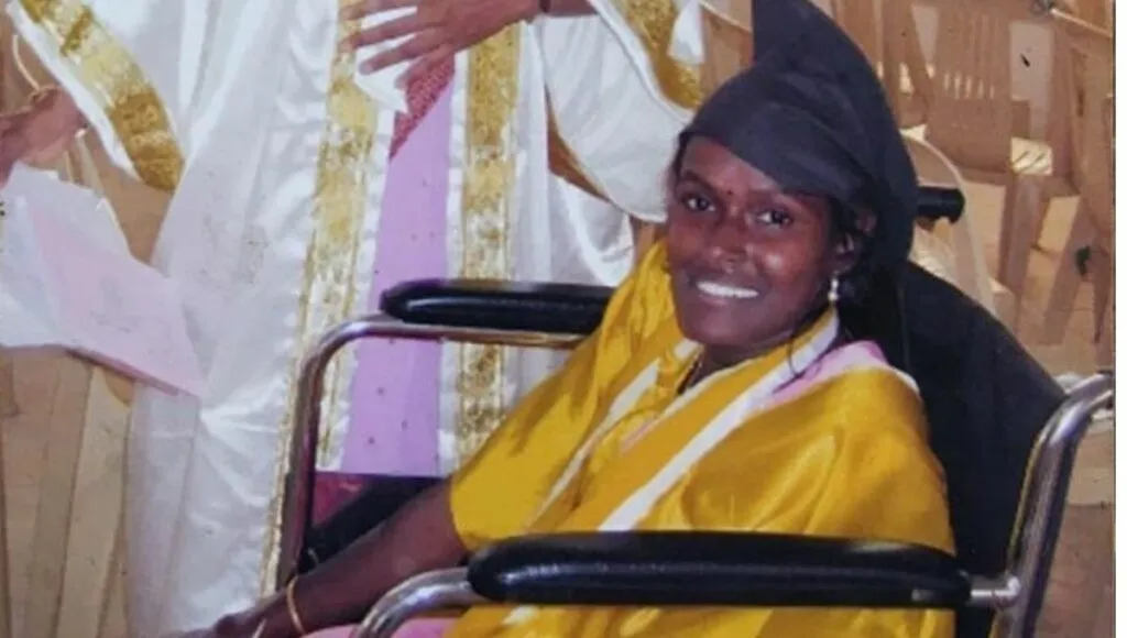 inspiring woman D Indra at her graduation ceremony