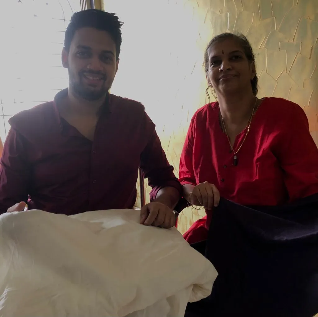 Kaushik Varadan with his mother Bhuvna Srinivas