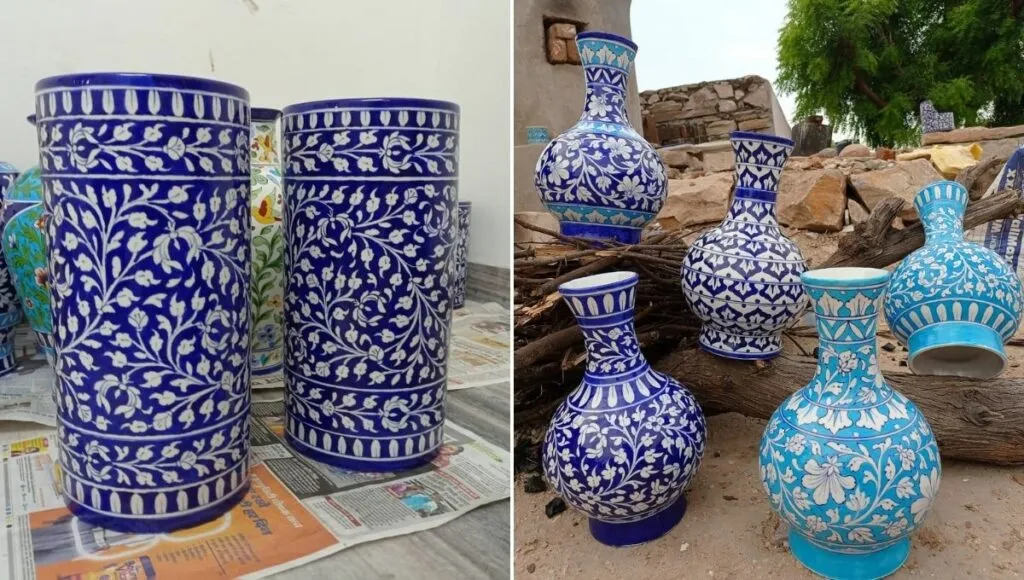 Blue pots