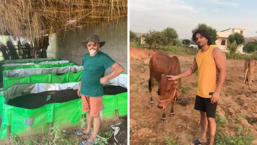 ashish is learning farming from his father