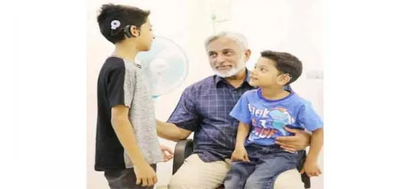 Syed Hussaini With Children. He started NGO for women & children
