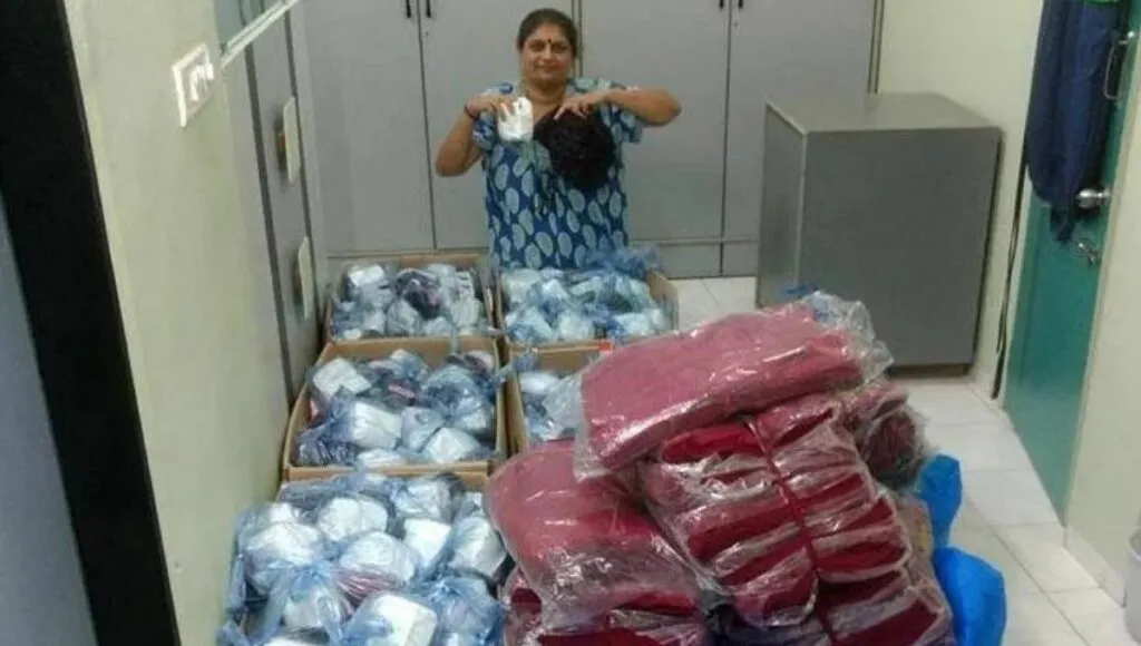 Meena mehta making hygiene kit for girls