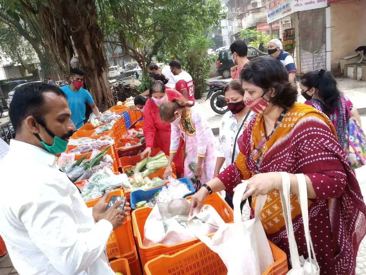 Selling Vegetables to customers 