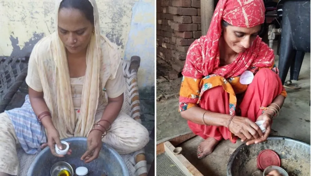 Women diya maker 