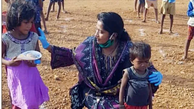 Rehana Shekh with adopted children