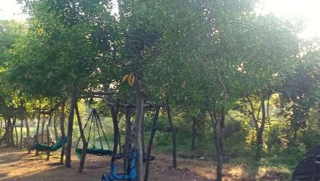 jagmal bhai from gujarat made a children's park out of waste in his village near rajkot