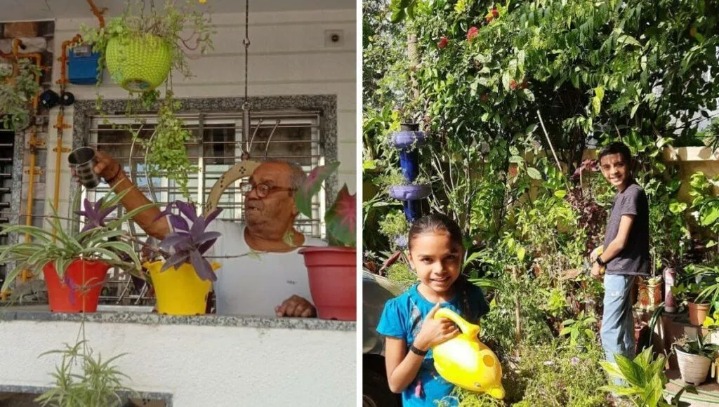 whole family enjoy gardening 