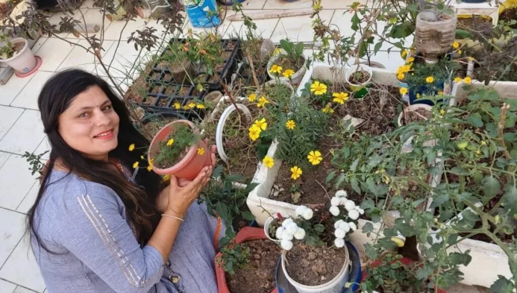 Minal Pandya On Her Roof Terrace Garden