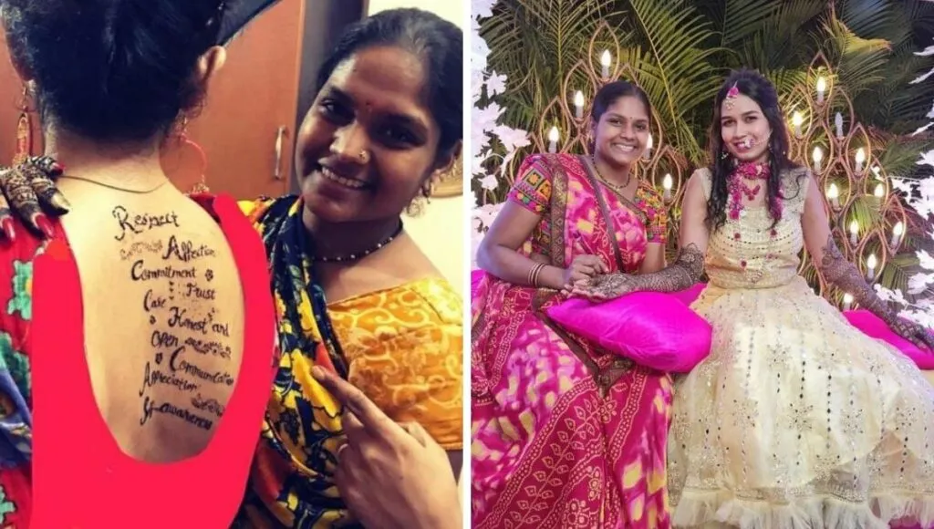 henna artist from kolhapur applying heena  