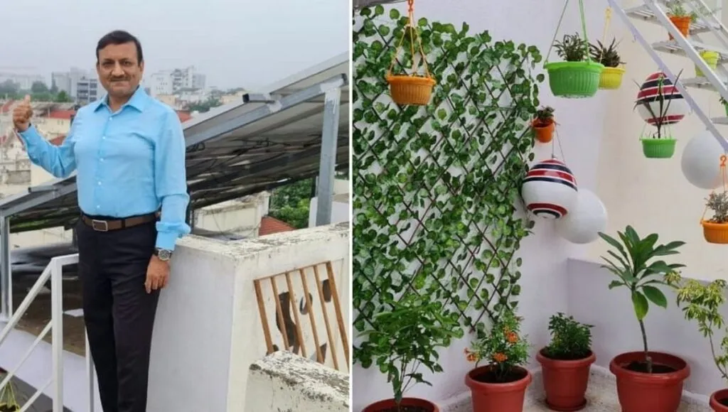 Home gardening solar panel for electricity  