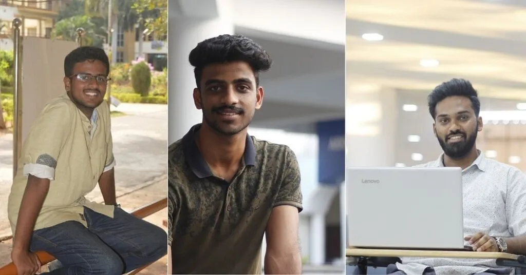 Gyan Sai, Rohit K and Pradeep Varma the co founders of Kshemin Labs
