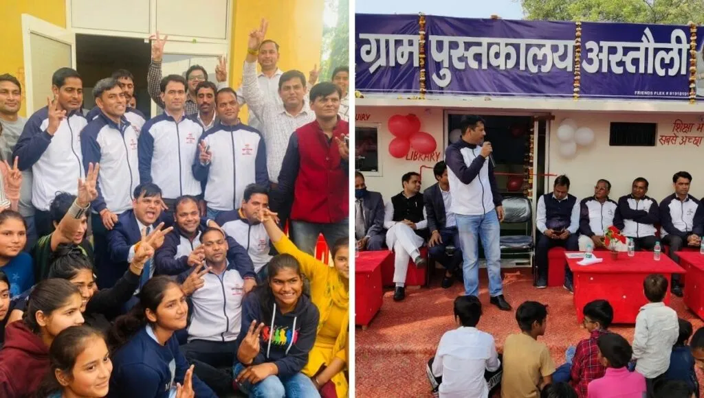 opening of a village library 
