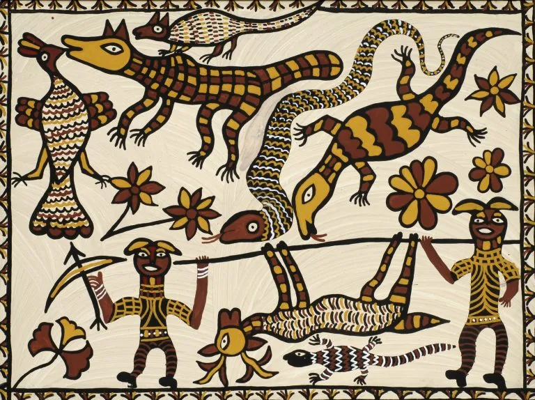 Sohrai and Khovar painting is a mural art traditionally practiced by women in the Hazaribagh