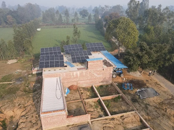Mohan installed a solar panel of 22.5 kW to run the 15 horsepower motor
