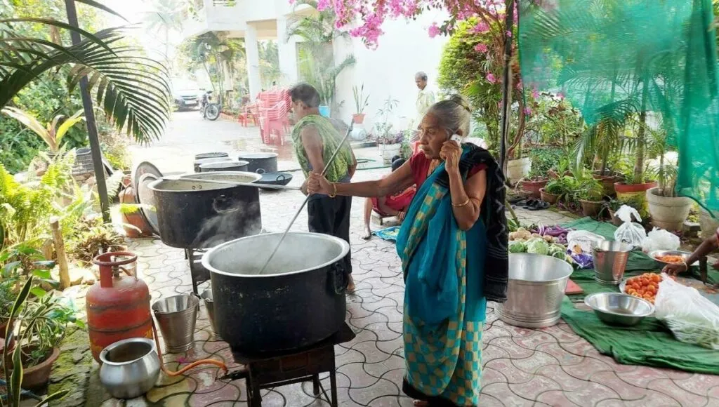 mama running  a catering business  