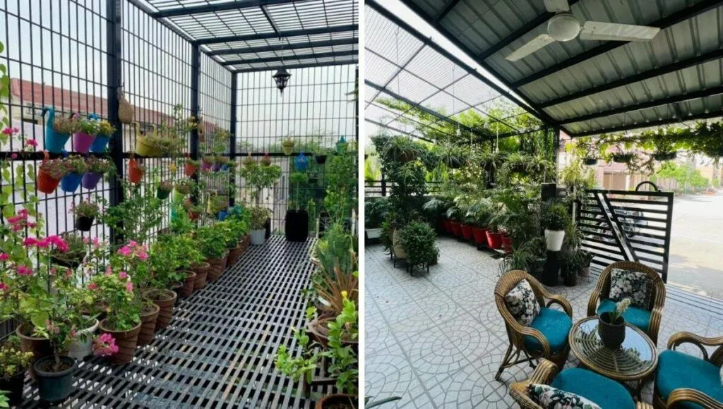 balcony garden with lots of plants 