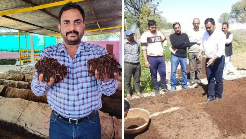 Dr. Shravan Yadav doing vermicomposting business 