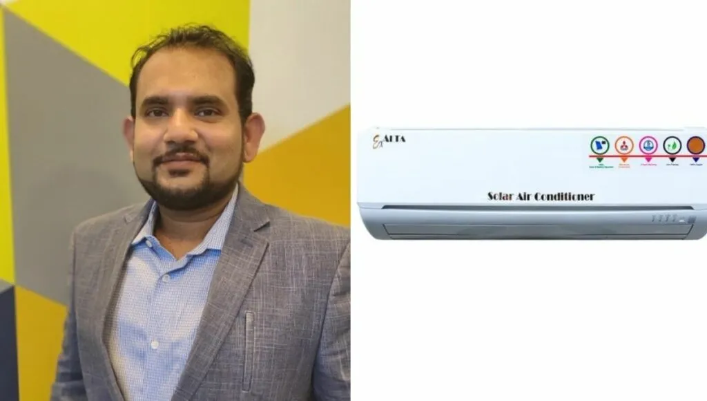 Aashutosh Verma fonder of Exalta India Solar ac manufacturer 