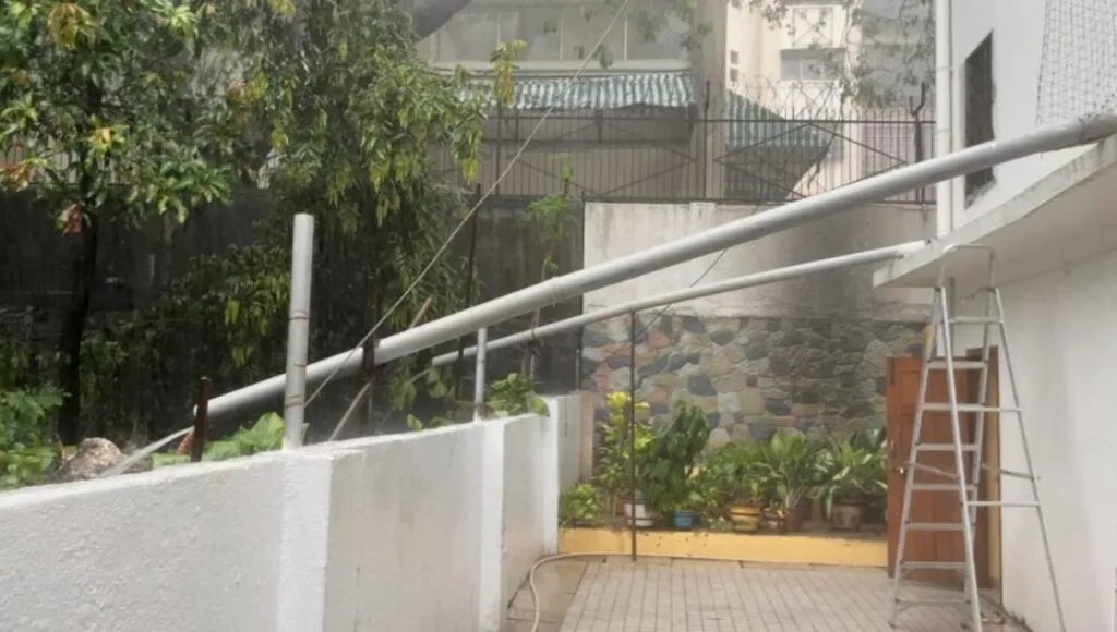 Rainwater Pipe Connected With Land To Recharge Surface Water  